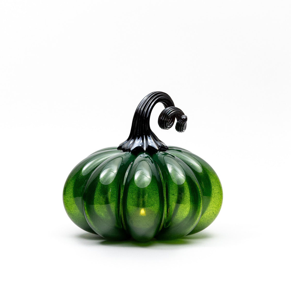 Witches Brew Glass Pumpkin w/Tealight