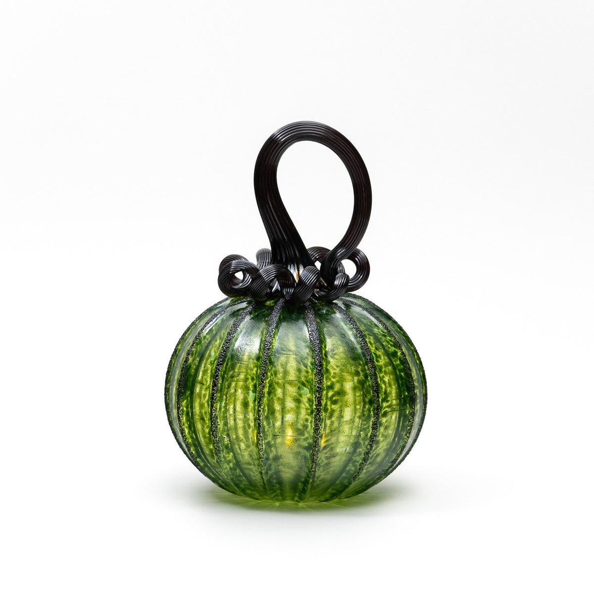 Witches Brew Glass Pumpkin w/Tealight
