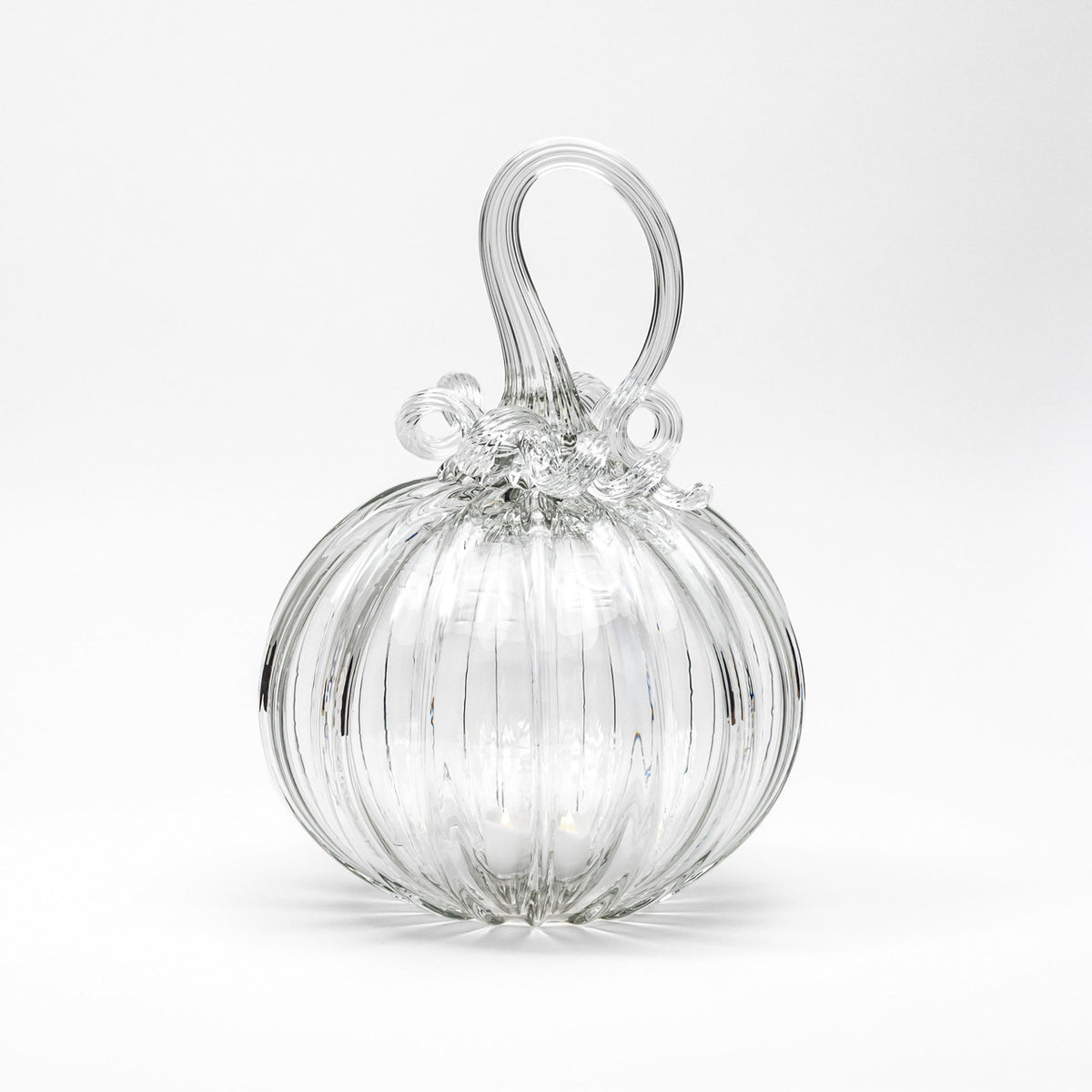 Phantom Glass Pumpkin w/Tealight