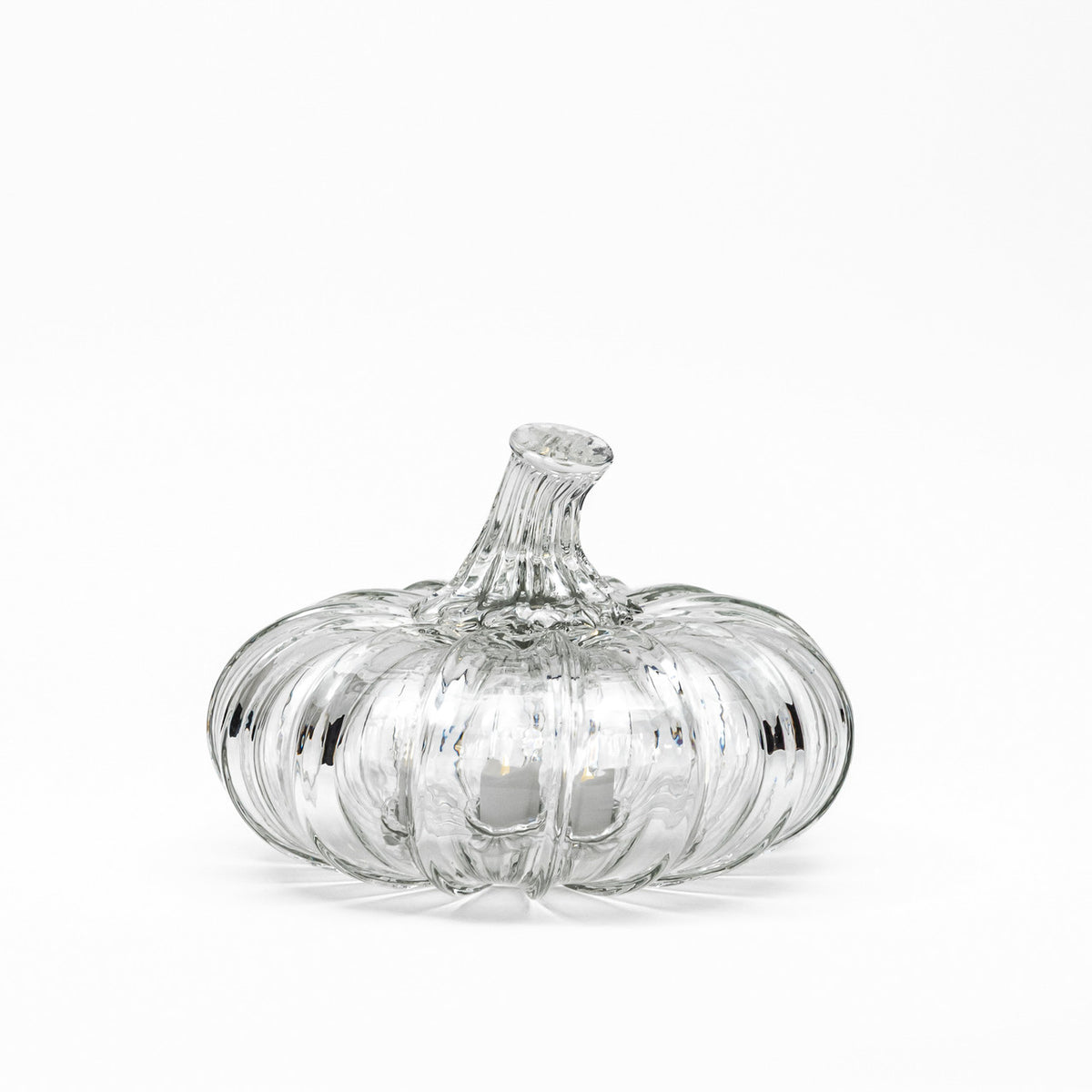 Phantom Glass Pumpkin w/Tealight