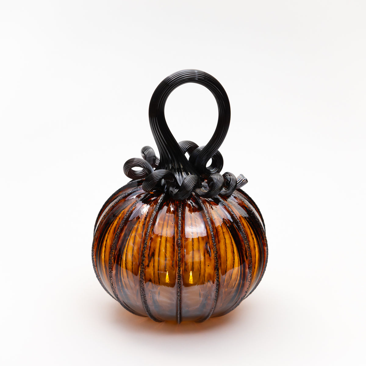 Smokey Tourmaline | Saffron Sugar | Amber Magic | Mini Set | Handblown Glass Pumpkin w/Tealight